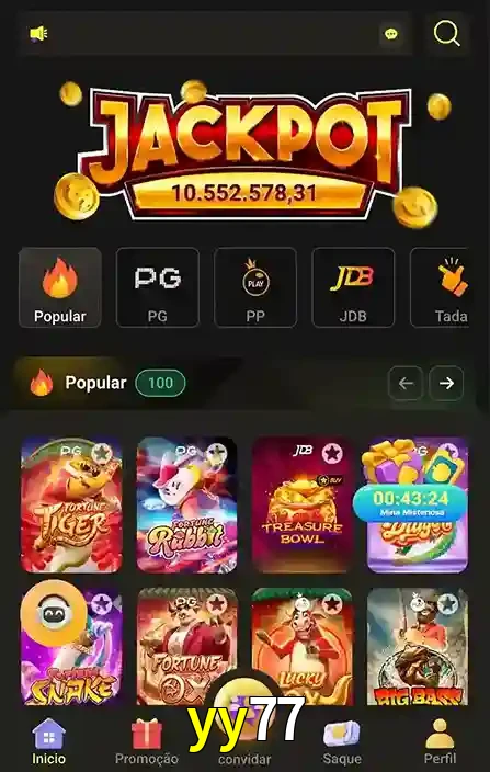 Promoções Especiais no yy77 App